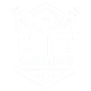 Elite Plumbing & Drains white logo