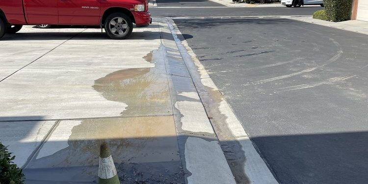 roadside water leak